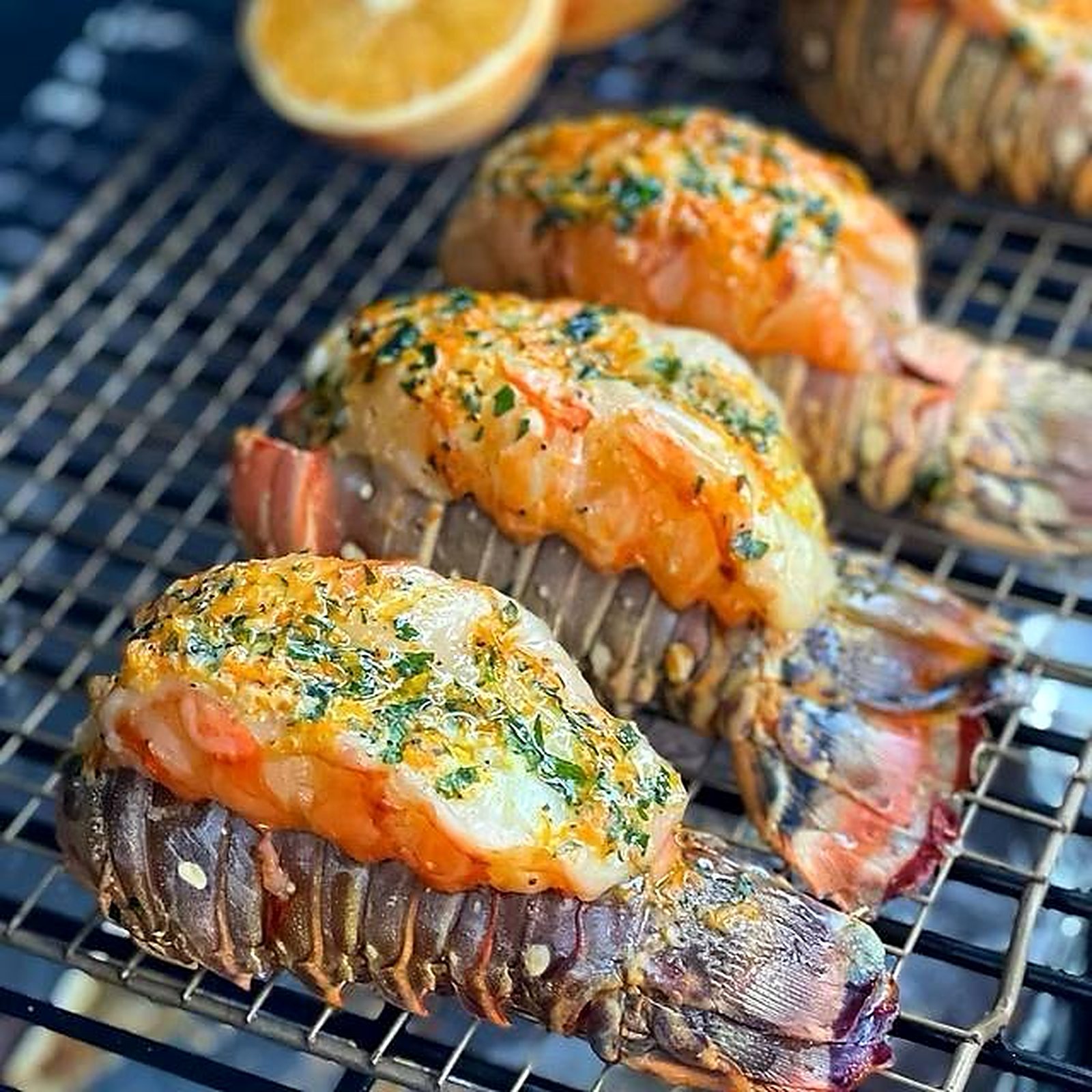 Grilled lobster tails